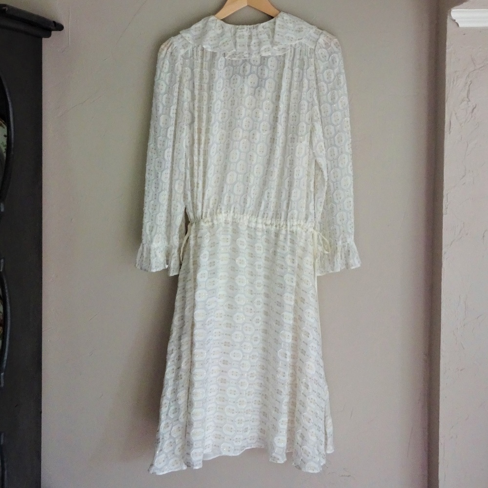 NWT Tory Burch Ivory & Gold Jasmine Dress - Picture 7 of 8